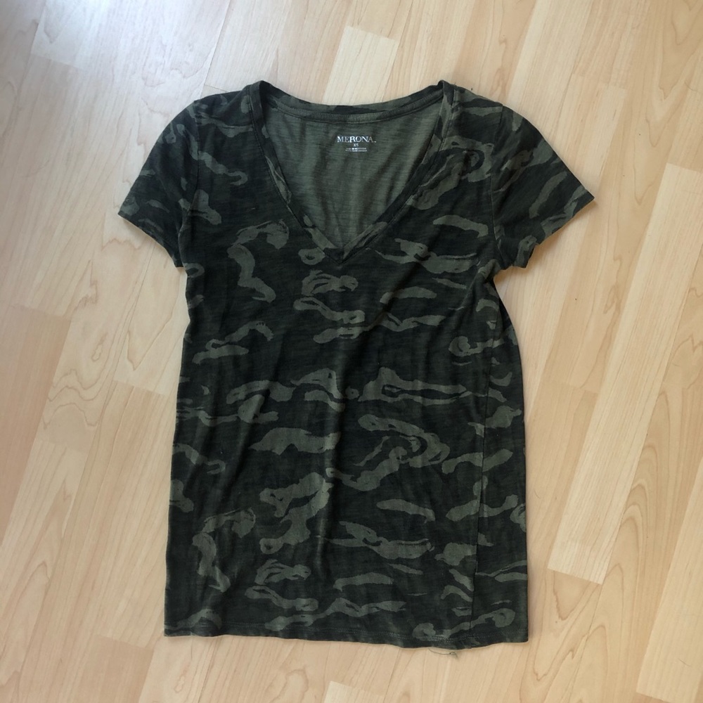 Casual Camo Print Tee